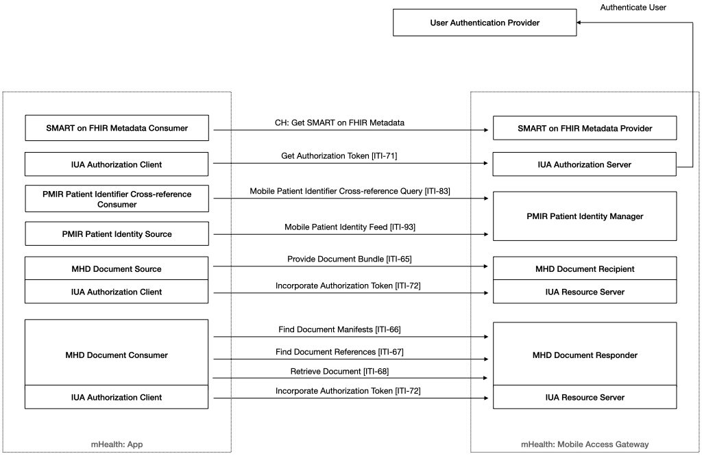 Figure 1: Profiles, actors and transactions covered in this national extension